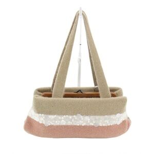 Authentic Bottega Veneta Beige/Pink Handbag with COA